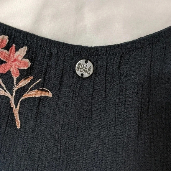 Billabong Summer Nights Top Floral Print, Color Black Size M - Picture 7 of 12